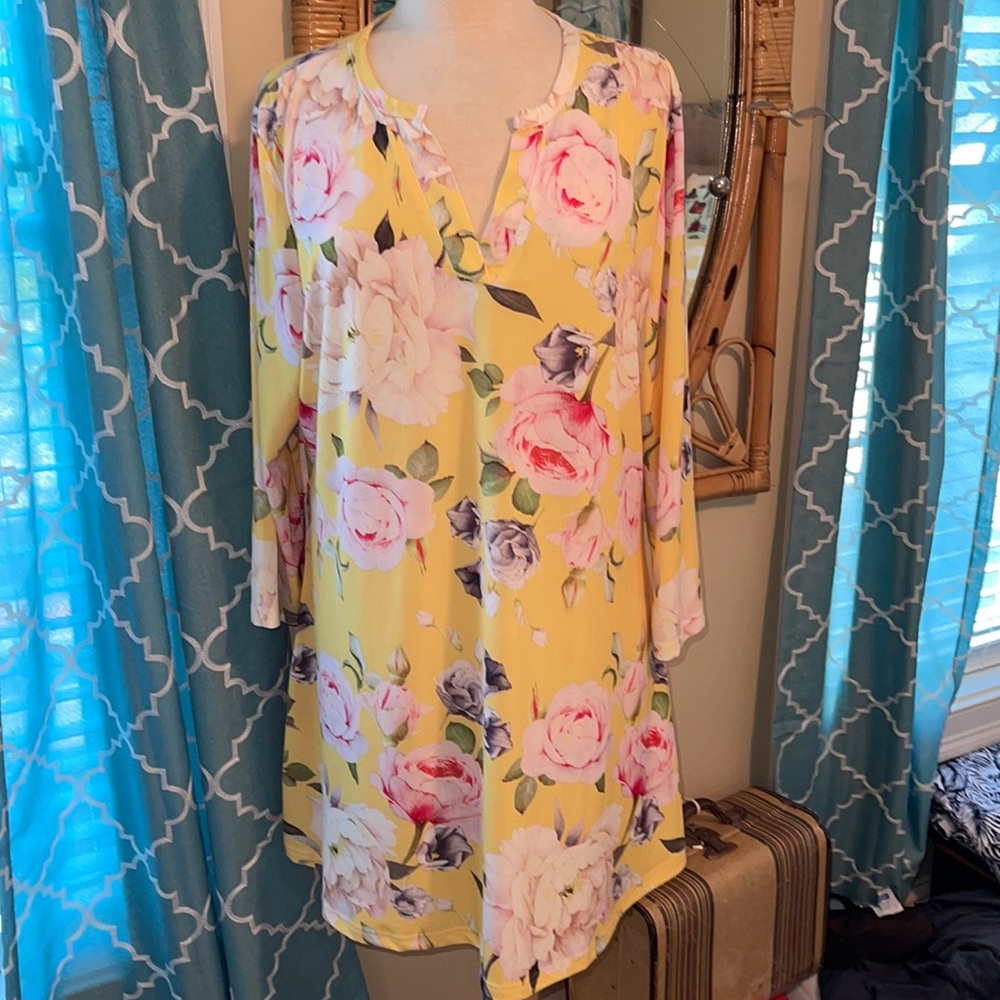 Lily floral dress 1x